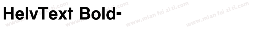 HelvText Bold字体转换